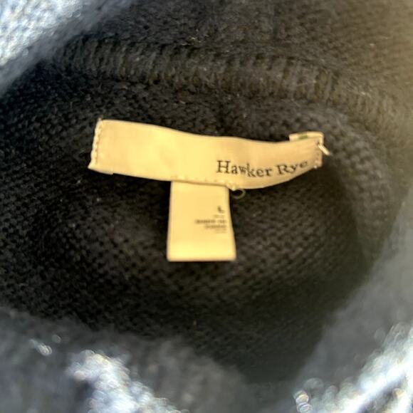 Hawker Rye Sweater Mens Size L Pullover Hoodie Intarsia Fair Isle Blue Soft - Picture 4 of 6